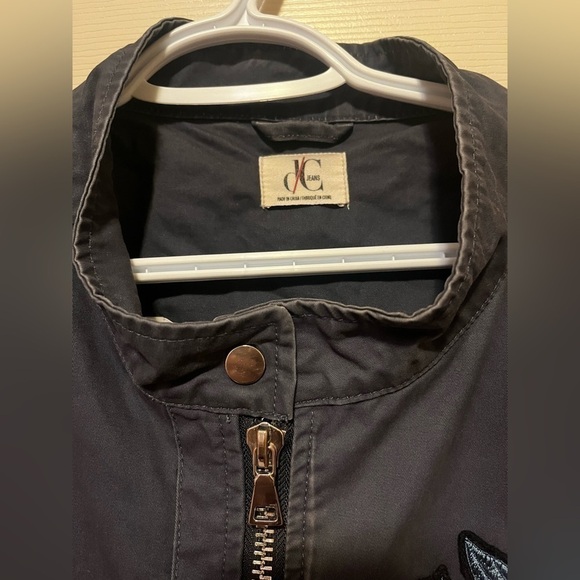 Floral Embroidered Navy Jacket - Picture 5 of 6